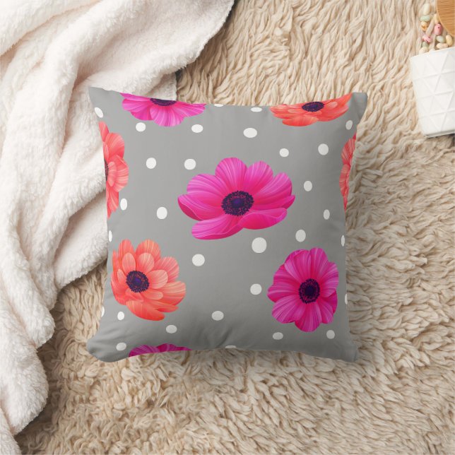 Coussin floral gris (Couverture)