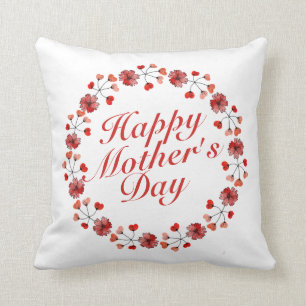 Coussin floral heureux élégant de la guirlande  