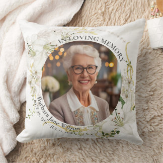 Coussin Floral In Loving Memory Memorial Funeral Keepsake