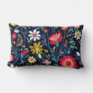 Coussin floral indien dynamique