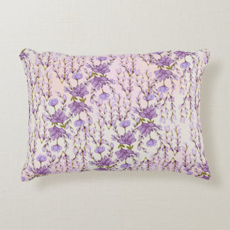 coussin floral lilac