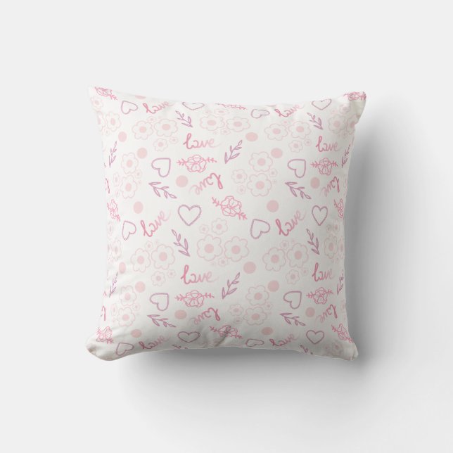 Coussin Floral Love Motif (Recto)
