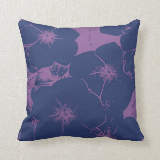 Coussin Floral mauve bleu de motif