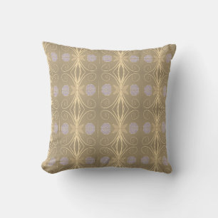 Coussin floral Mauve réversible