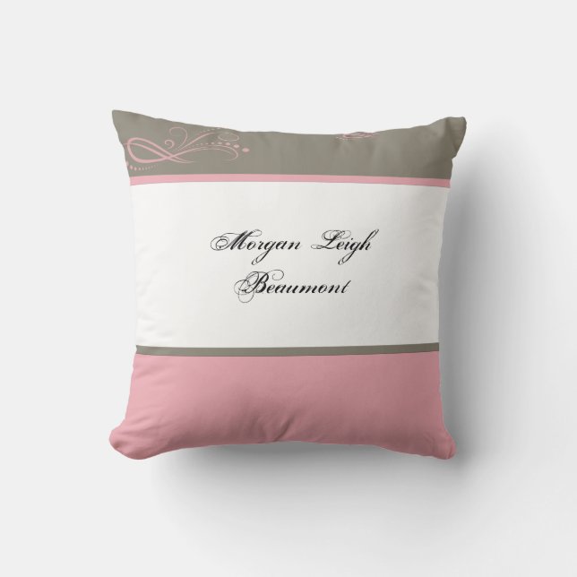 Coussin floral moderne Brown rose de souvenir de (Recto)