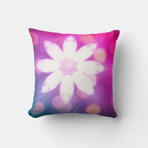 Coussin Floral moderne couleur rose Ombre