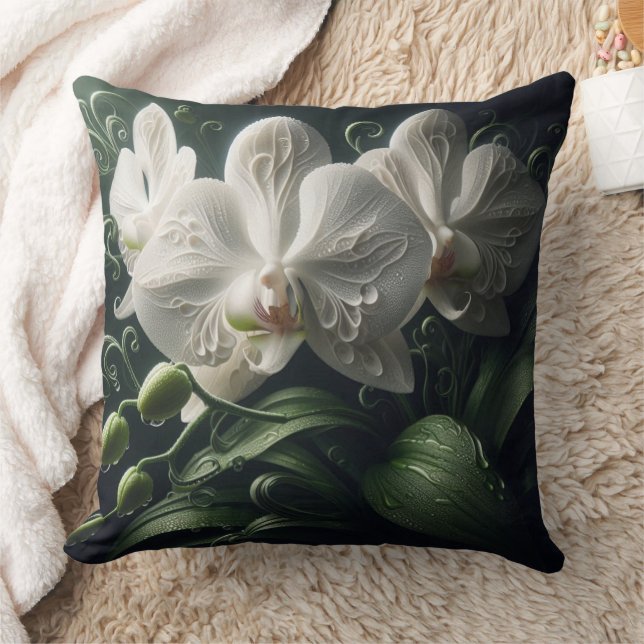 Coussin Floral Orchidée blanche (Couverture)