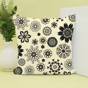 Coussin Floral Print Pop Motif mignon fille Boho Hippie