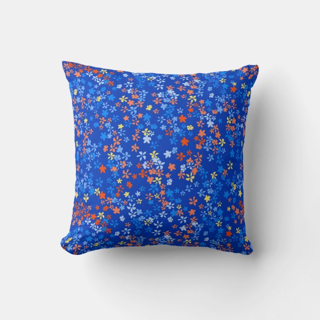 Coussin Floral psychédélique vintage de point de (Recto)
