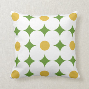 coussin floral rétro
