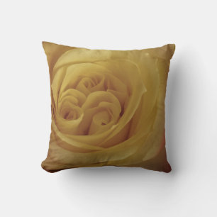 Coussin Floral Rose jaune clair Photo Fleur délicate