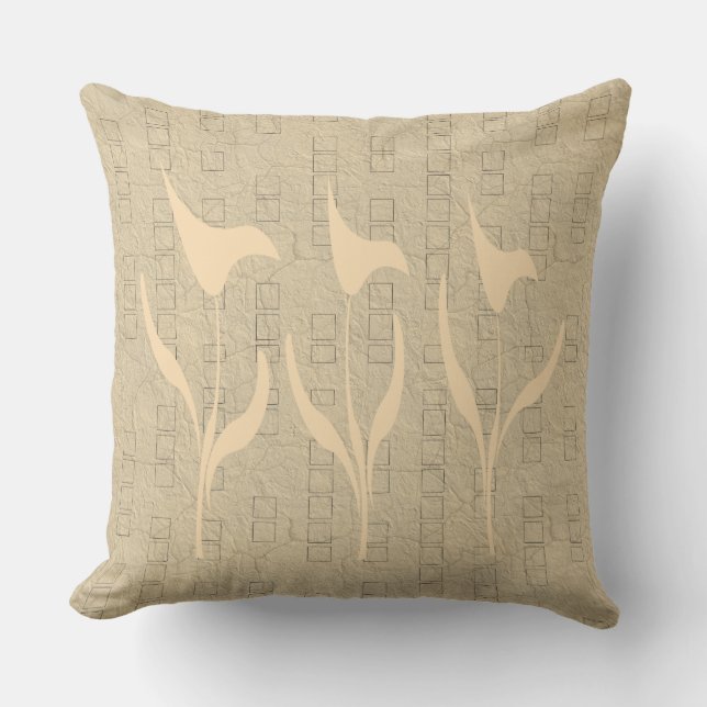 Coussin Floral Rustique Calla Lily (Recto)