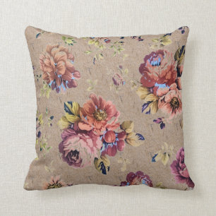 Coussin Floral rustique vintage