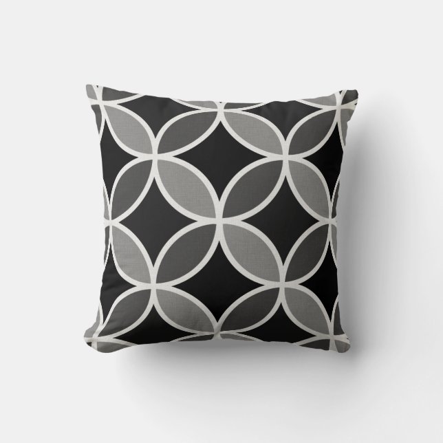 Coussin Floral urbain abstrait (Recto)