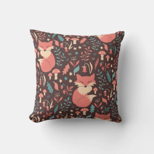 Coussin Floral vintage : Illustration élégante et transpar