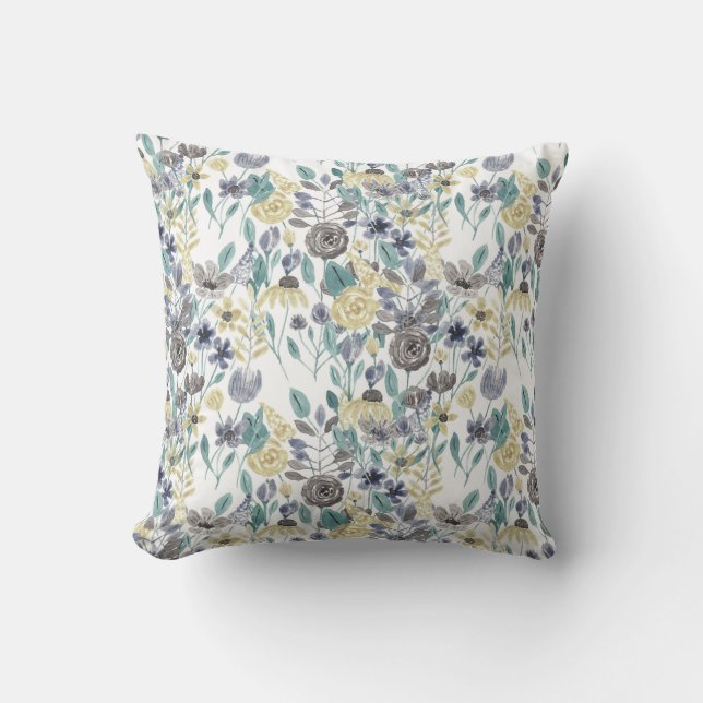 Coussin Floral Watercolor (Recto)