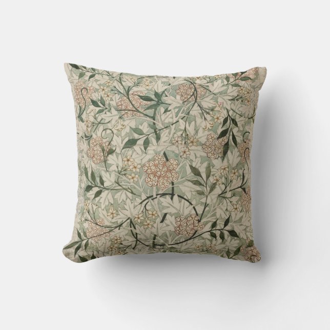 Coussin Floral William Morris Motif Medway. (Recto)
