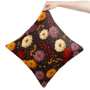 Coussin Florales d'Automne - Bohème Fermière