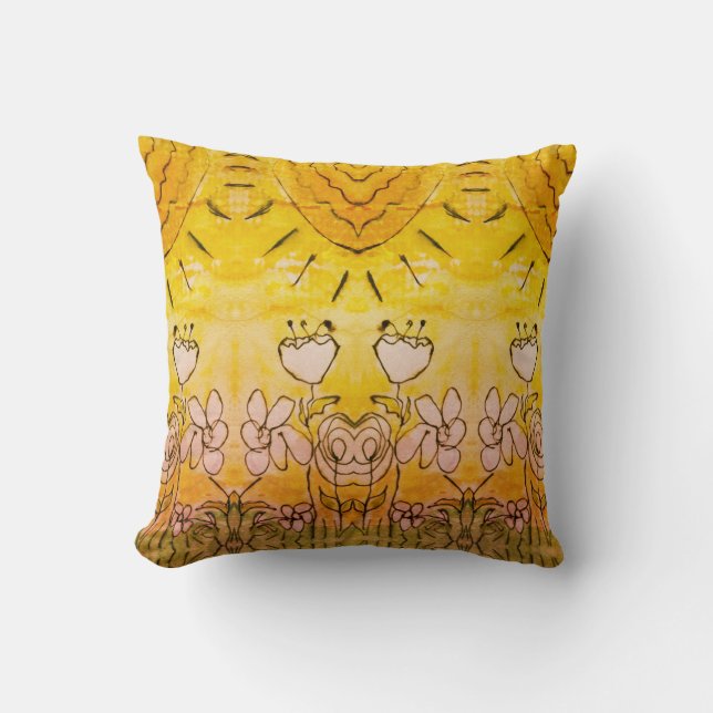 Coussin Florales-Olé-Soleil  (Recto)