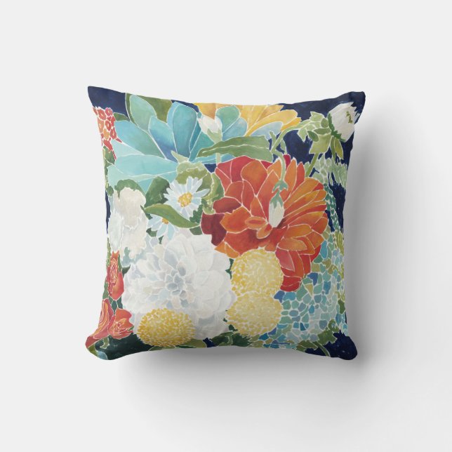 Coussin Florals de minuit III (Recto)