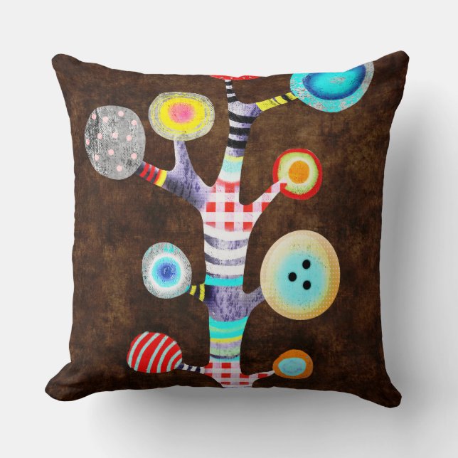 Coussin Flore d'arbre Mignon Bambi (Recto)