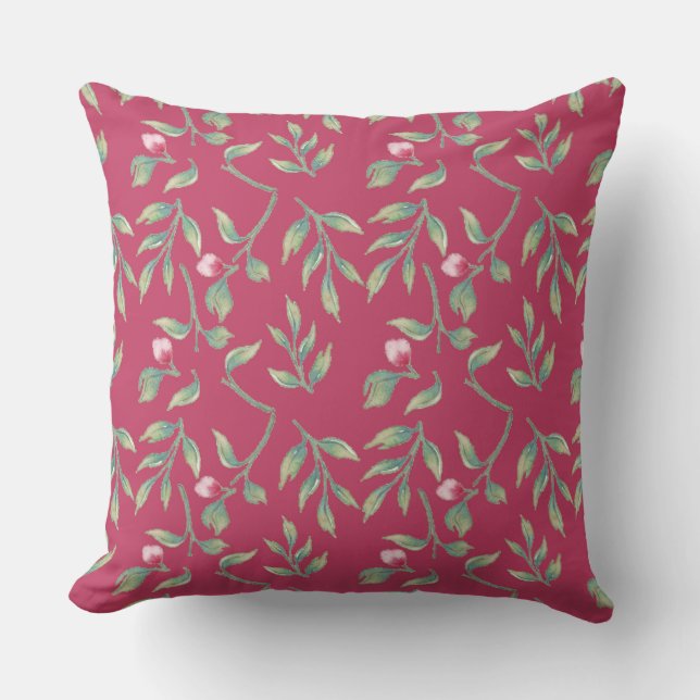 Coussin Flore délicate Innuendo rose (Recto)