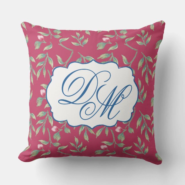 Coussin Flore délicate Innuendo rose (Recto)