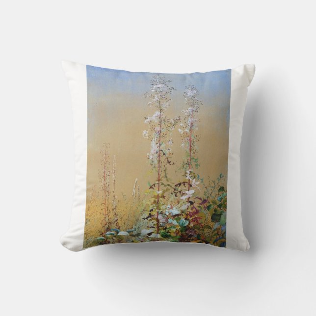 Coussin Flore du désert américain par Fidelia Bridges (Recto)