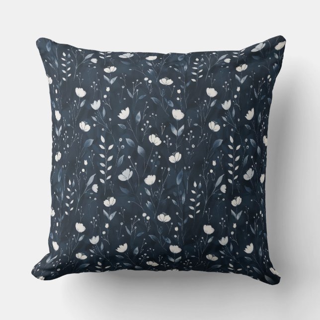 Coussin Flore foncée pour coins douillets (Recto)