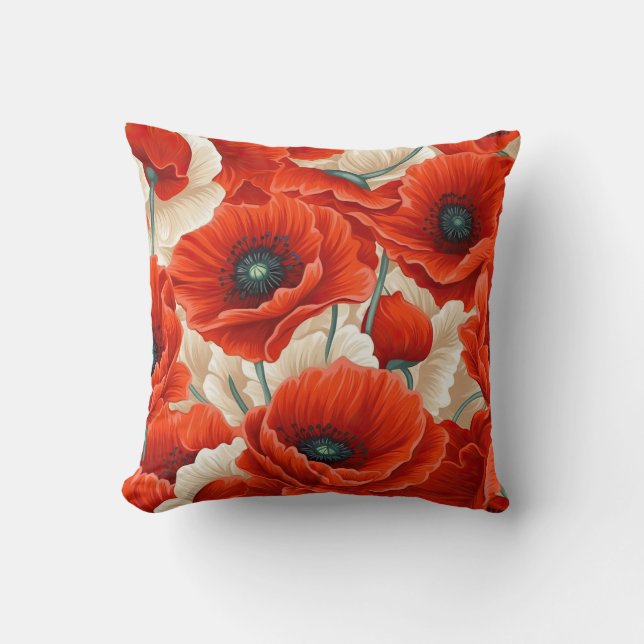 Coussin Flore hivernale festive (Recto)