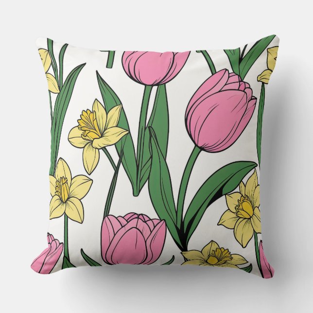 Coussin Flore printanière (Recto)