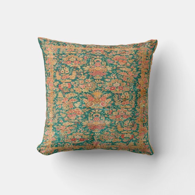 Coussin Flore verte Flore Perse Turc Tapis Imprimer (Recto)