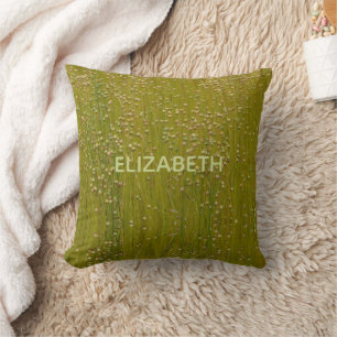 Coussin Flore verte multicolore personnalisée