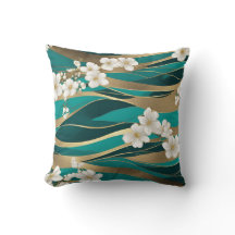 Flores turquoises Et Gold