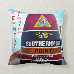 Coussin Floride - États-Unis - Key West - bouée à point