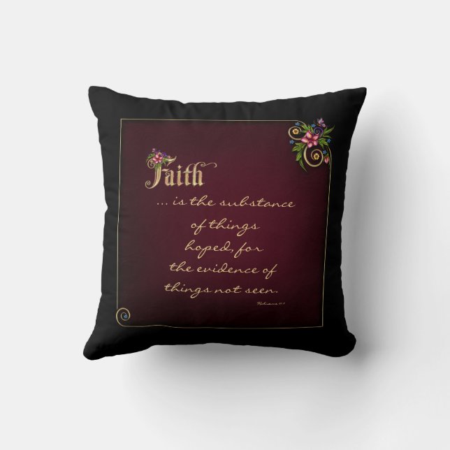 Coussin Flourina Faith Verse - Personnalisable (Verso)