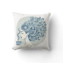 Flow Woman Art - Blue Tile Fusion