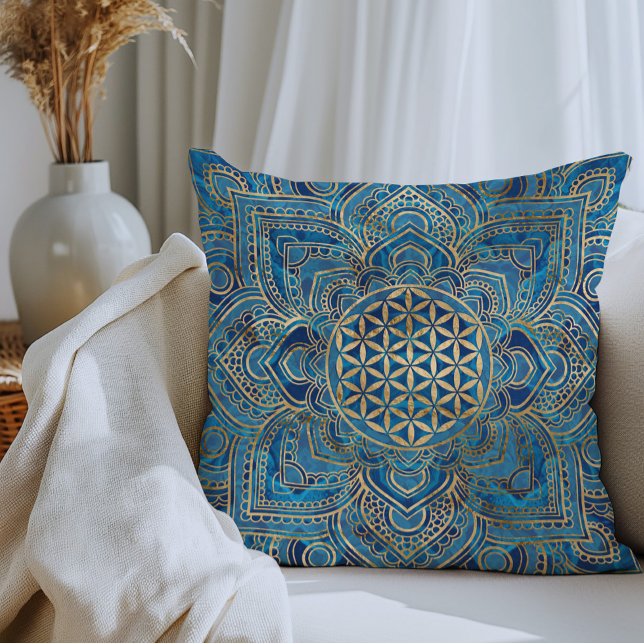 Coussin Flower of Life in Lotus (Créateur téléchargé)