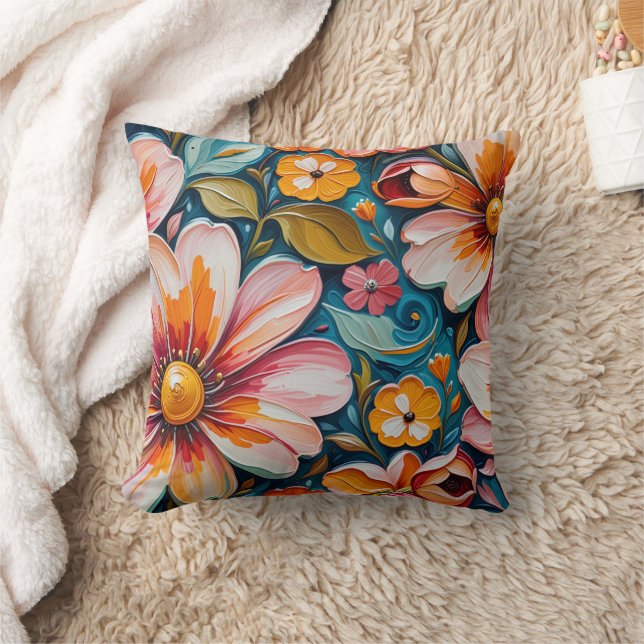 Coussin Flower Throw Pillow (Couverture)