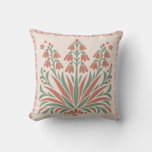 Coussin Flowering Yucca - Southwest Folk Throw Pillow