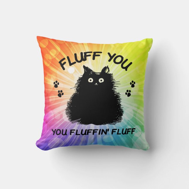 Coussin Fluffin Vous Fluffin Fluff Kitty Chat (Recto)