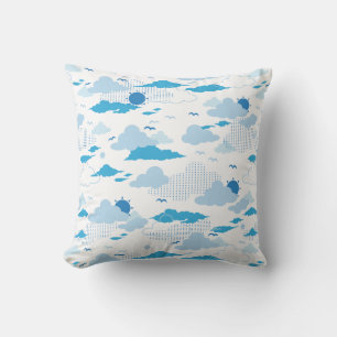Coussin Fluffy Cloud Sunny White Sky Motif