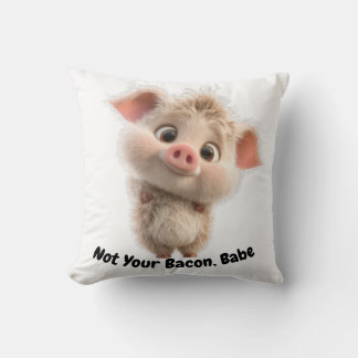 Coussin Fluffy Piglet with Big Eyes - Be Kind Go Vegan