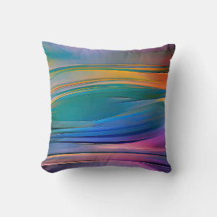 Coussin "Fluid Horizons" Art Abstrait Contemporain