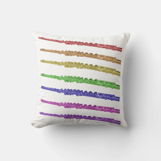 Coussin Flûtes arc-en-ciel