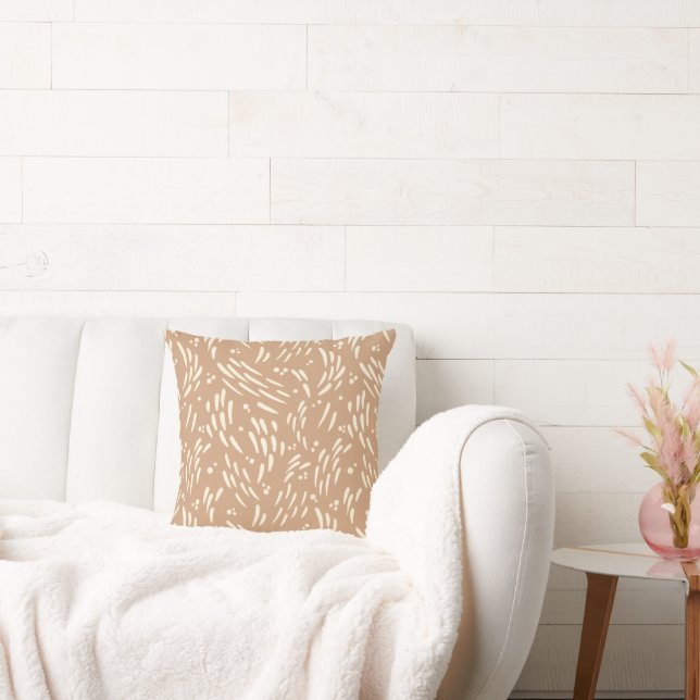 Coussin Flux dans Tan et Crème (Canapé)