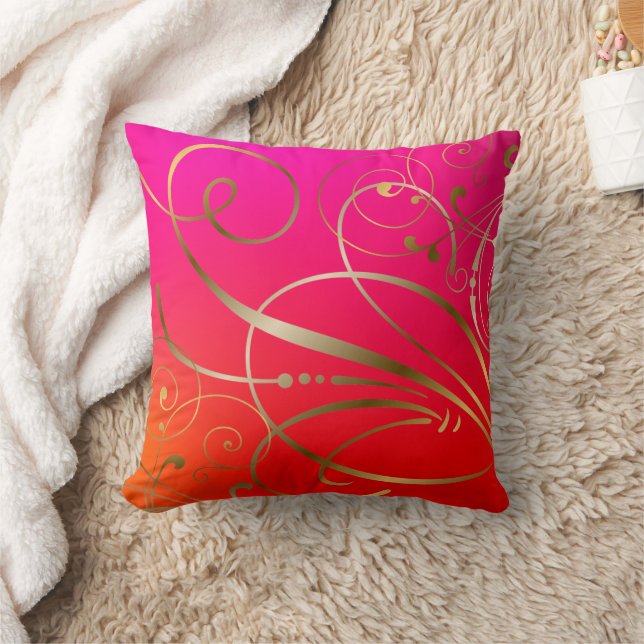 Coussin Flux d'or rose (Couverture)