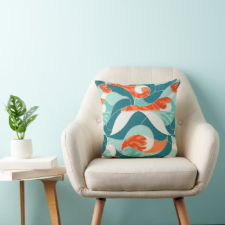 Coussin flux orange
