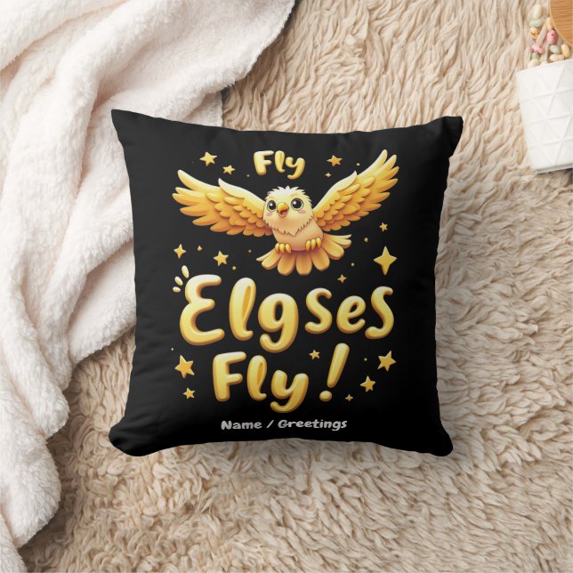 Coussin Fly Elgses Fly Art Aigle Inspirationnel  (Couverture)