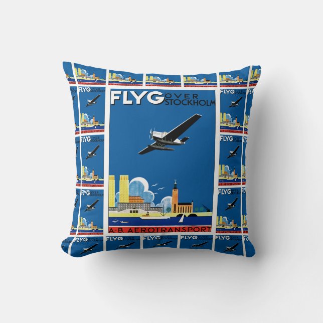 Coussin Flyg au-dessus de Stockholm (Recto)